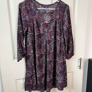 American Eagle Purple Paisley Dress